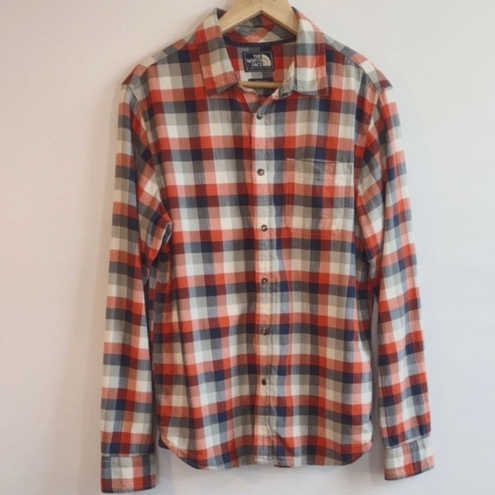 The North Face Plaid Cotton Button Down - M